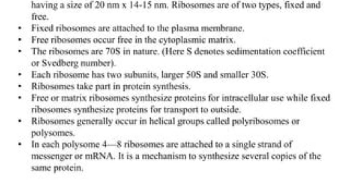 In Bacteria a Polysome Has?