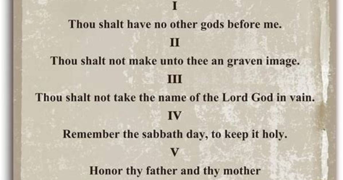 In Bible Ten Commandments?