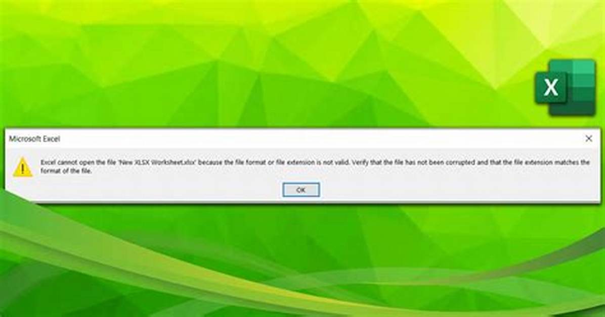 In Excel File Format Is Not Valid?