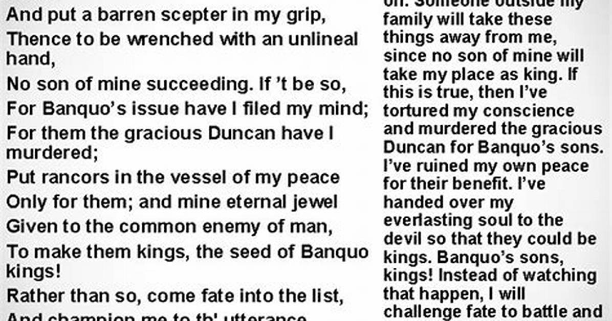 In Macbeth the Barren Scepter Macbeth?