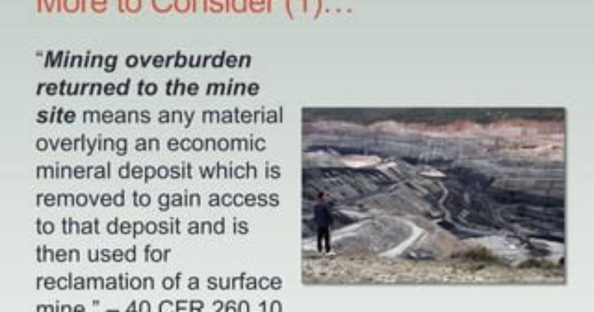 In Mining Overburden Refers to?