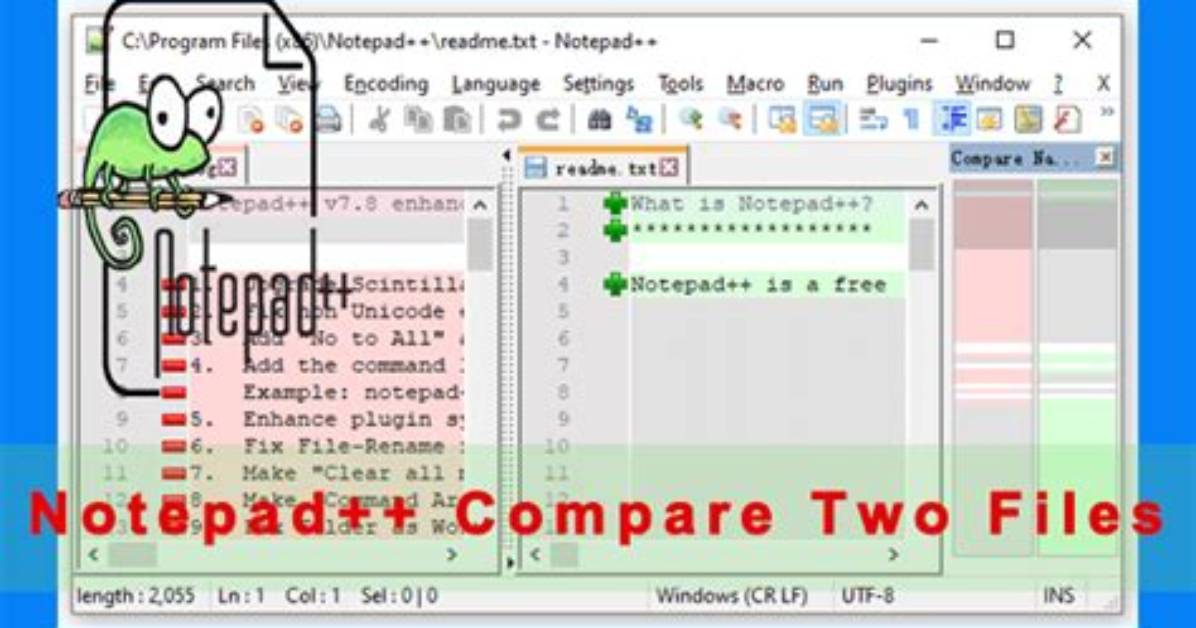 In Notepad++ How to Compare Two Files?