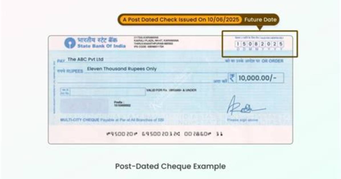 In Post Dated Cheque?
