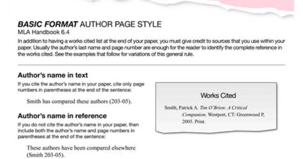 In Text Citation Mla?
