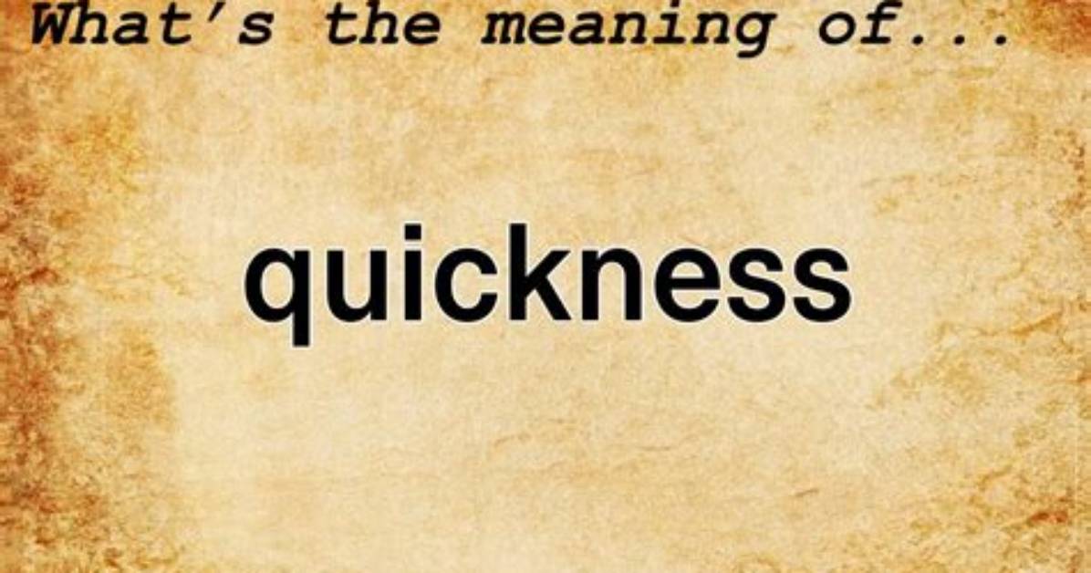 In the Quickness Definition?