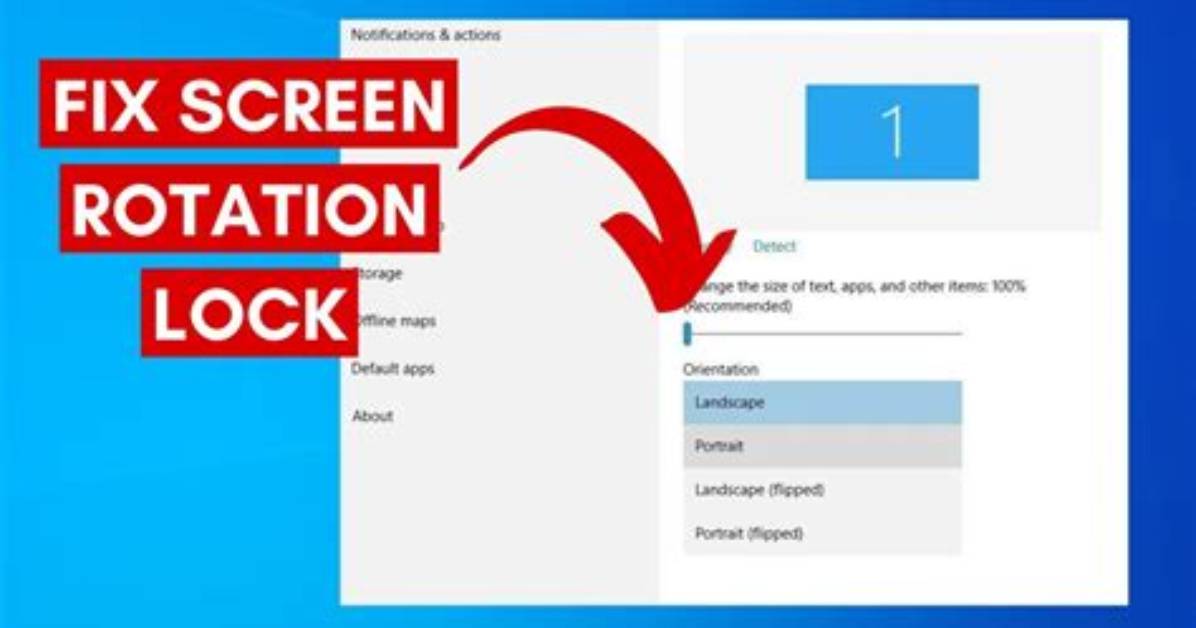 In the Screen Rotation?