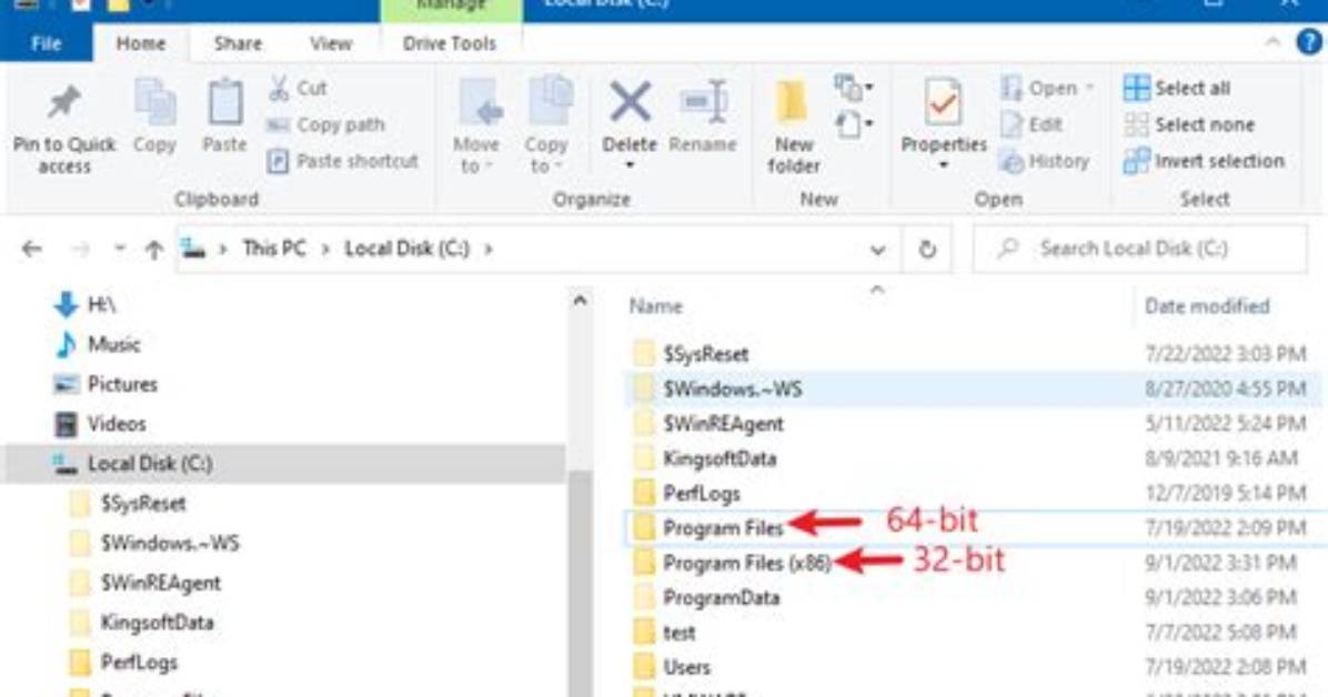 In What Folder Does 32 Bit Windows 7 Store 32 Bit Programs?