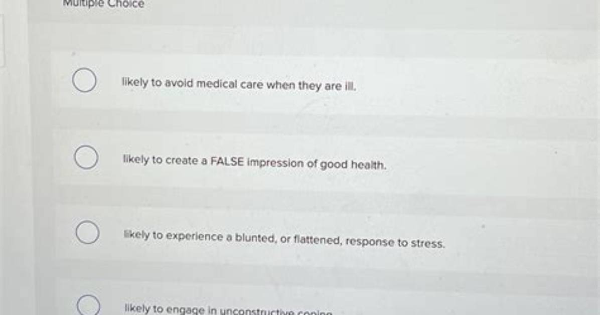 Individuals High in Negative Affectivity?
