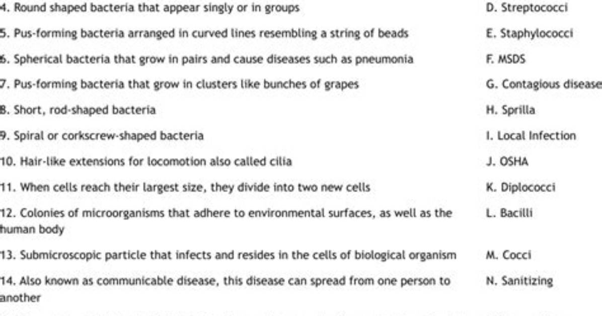 Infection Control Quiz