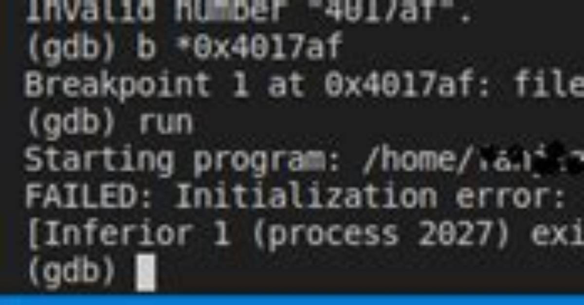 "Initialization Error: Running on an Illegal Host [2]" from a Bomb Lab When Run Under Gdb?