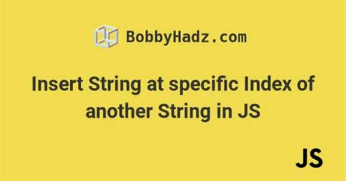 Insert a String at a Specific Index