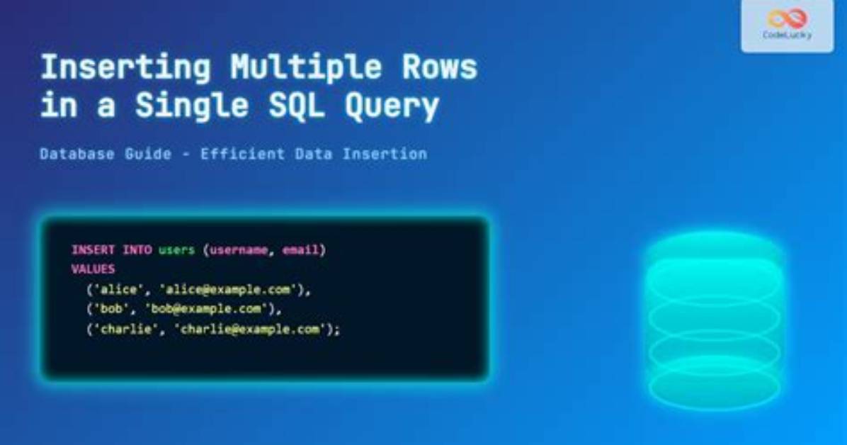 Inserting Multiple Rows in a Single Sql Query? [Duplicate]
