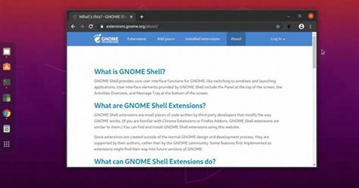 Install Gnome Shell Extensions 22.04 Lts