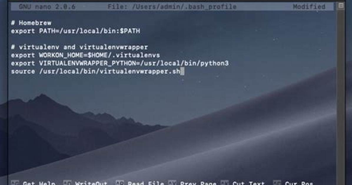 Install Virtualenv and Virtualenvwrapper on Macos