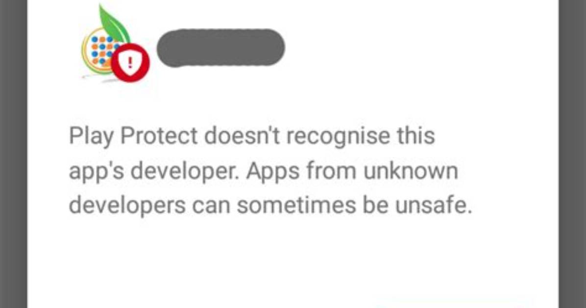 Installation App Blocked by Play Protect