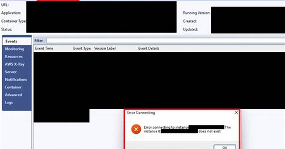Instance Id Doesn't Exist