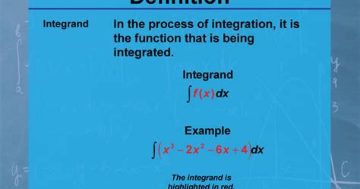 Integrand in a Sentence?