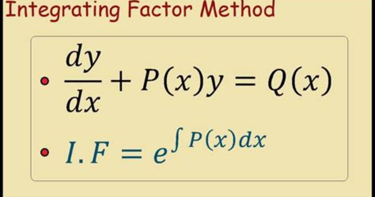Integrating Factor in Differential Equation