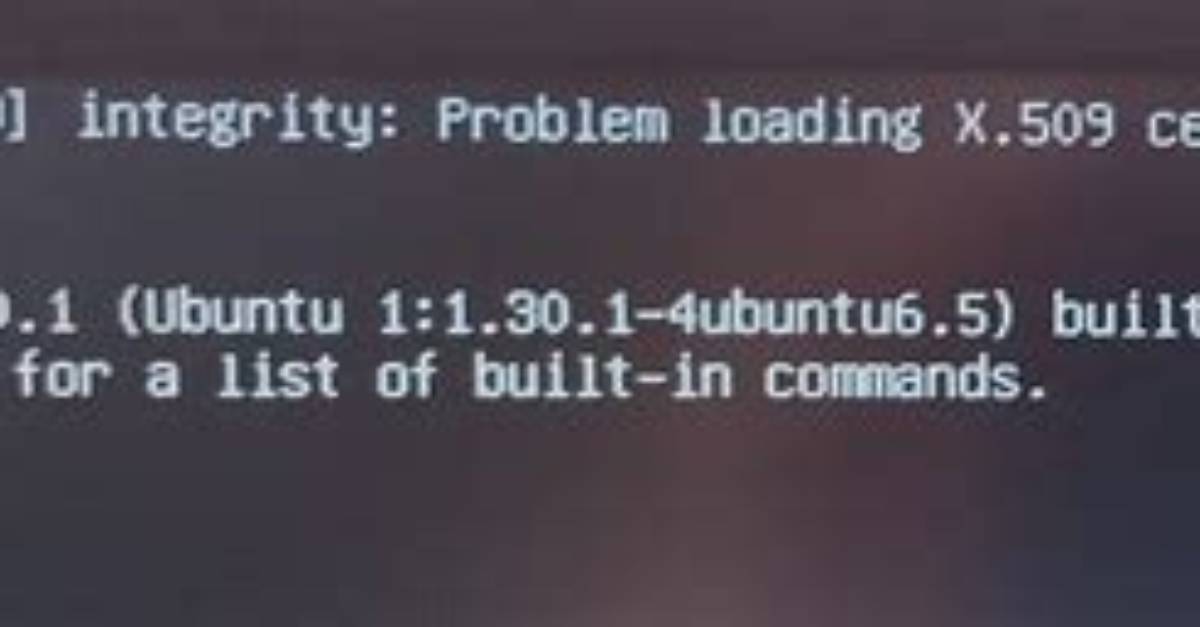 Integrity: Problem Loading X.509 Certificate -65