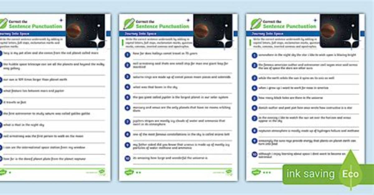 Intergalactic in a Sentence Ks2?