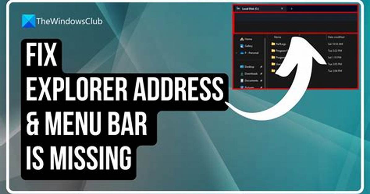 Internet Explorer Is Missing the Address Bar