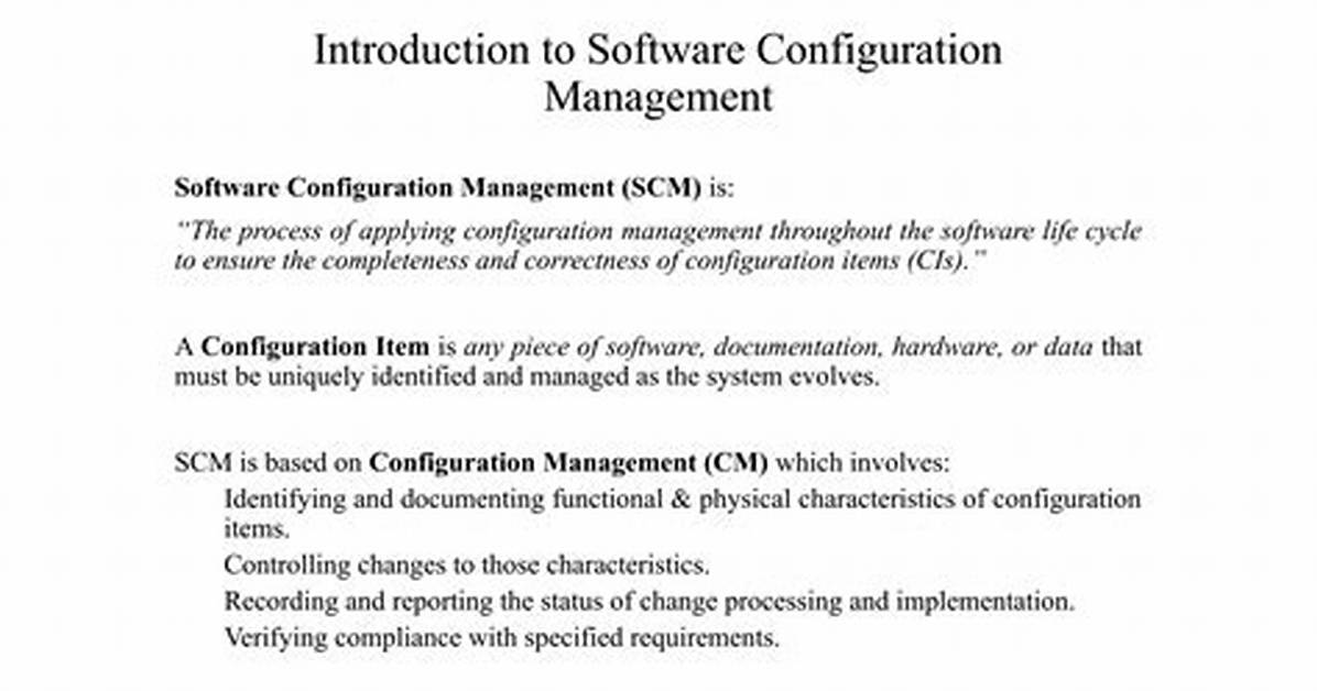 Introduction to Configuration Management