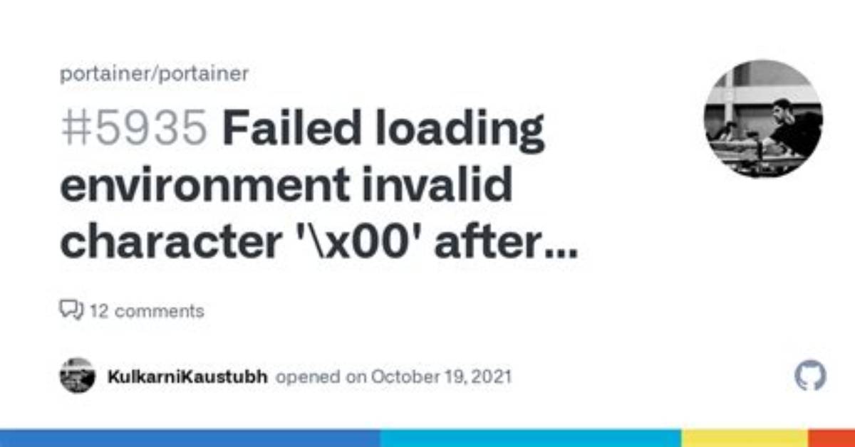 "Invalid Character '\X00' After Top-Level Value"