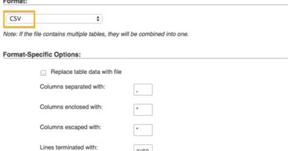 Invalid Column Count in Csv Input on Line 1 Error