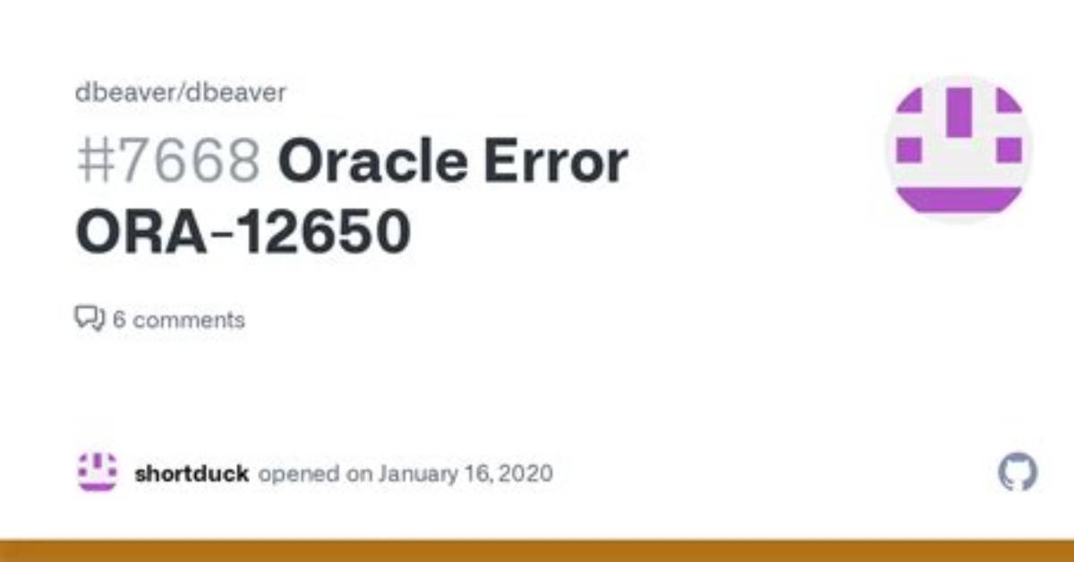 Io Exception: Oracle Error Ora-12650 in Oracle Cloud