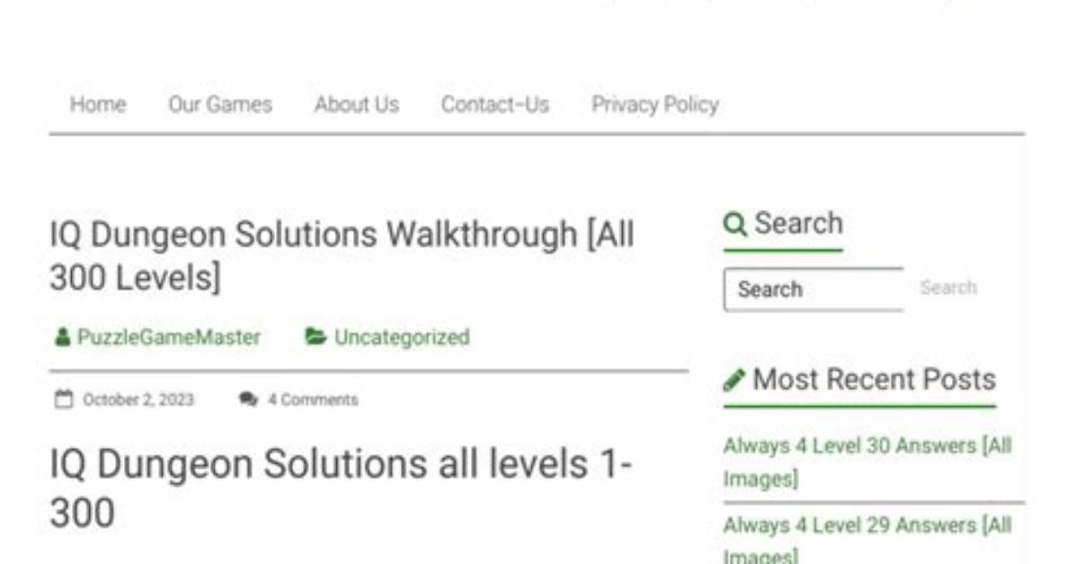 Iq Dungeon Solutions Walkthrough [All 300 Levels]