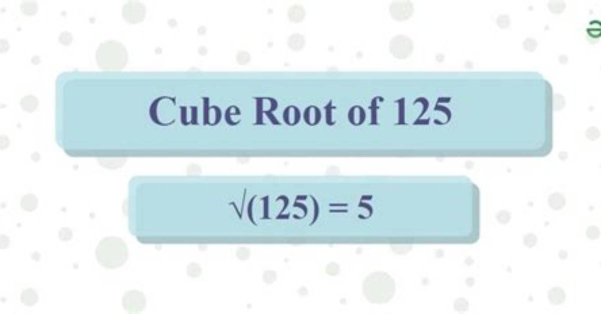 Is 125 a Cube