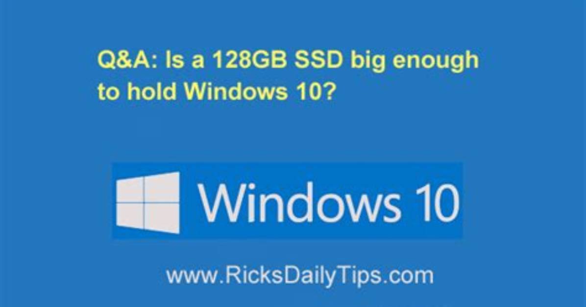 Is 128 Ssd Enough for Windows 10?