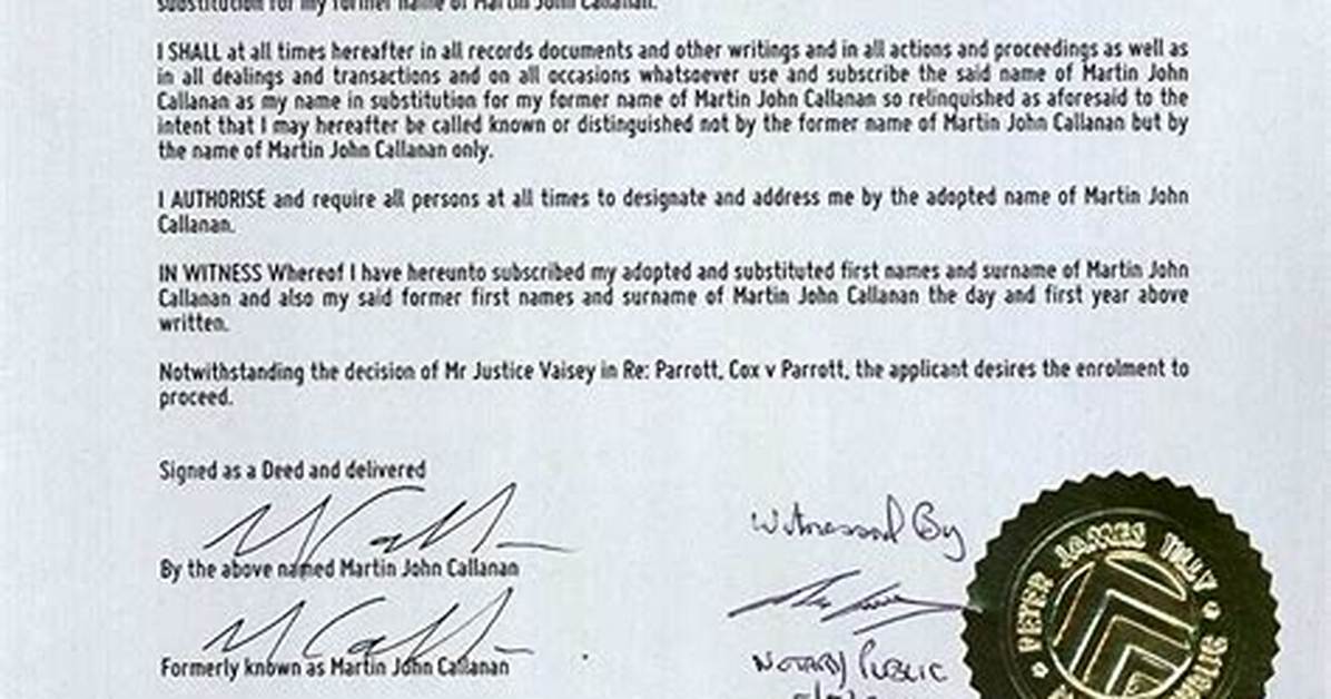 Is a Deed Poll Legally Binding