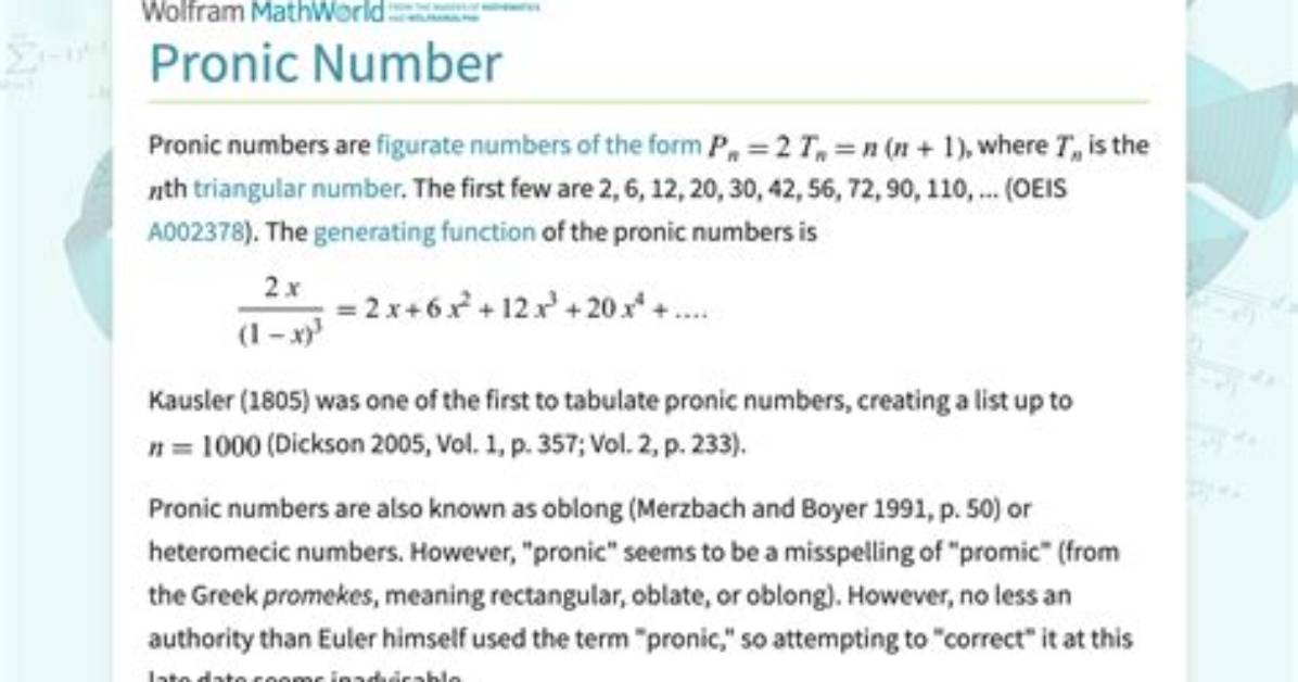 Is a Pronic Number?