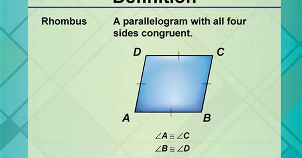 Is a Rhombus a Quadrilateral?