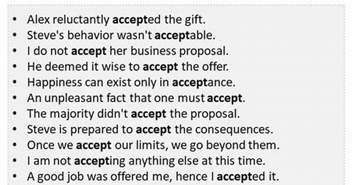 Is Accept in a Sentence?