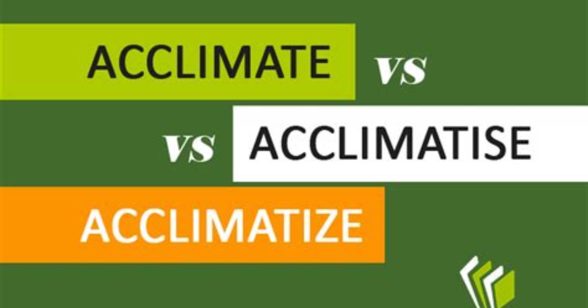 Is Acclimate the Same as Acclimatize?