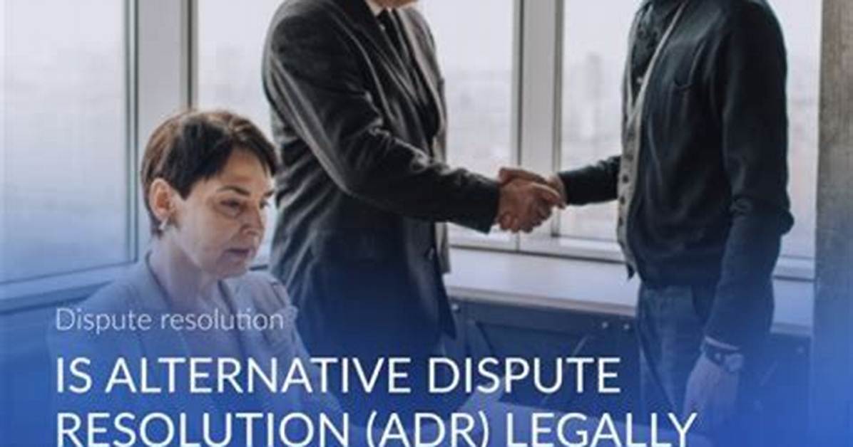 Is Adr Legally Enforceable