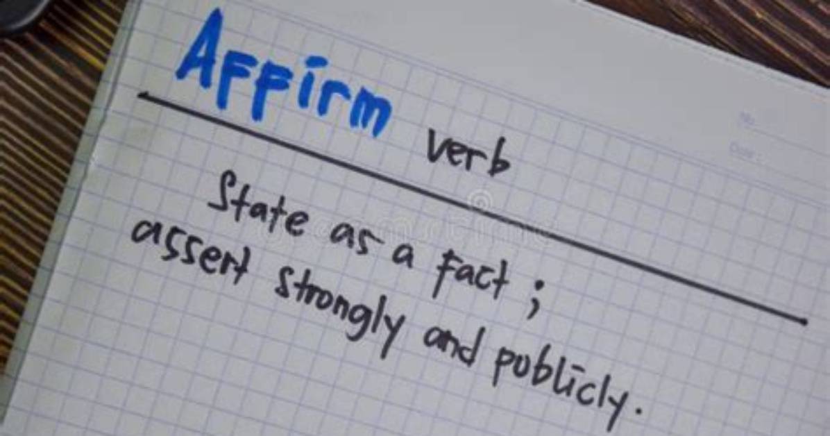 Is Affirm a Verb
