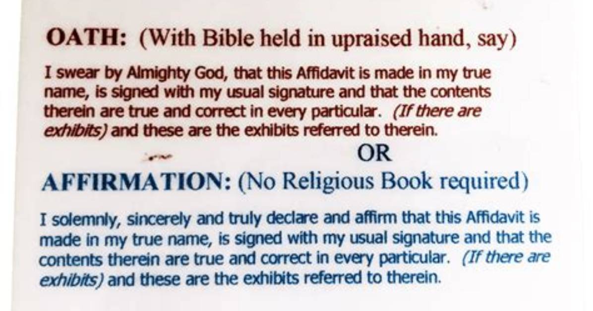 Is Affirmation an Oath?