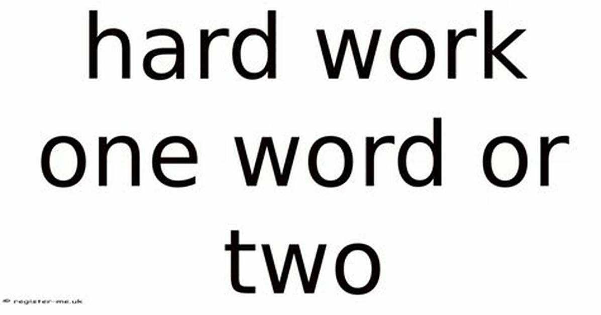 Is After Work One Word?