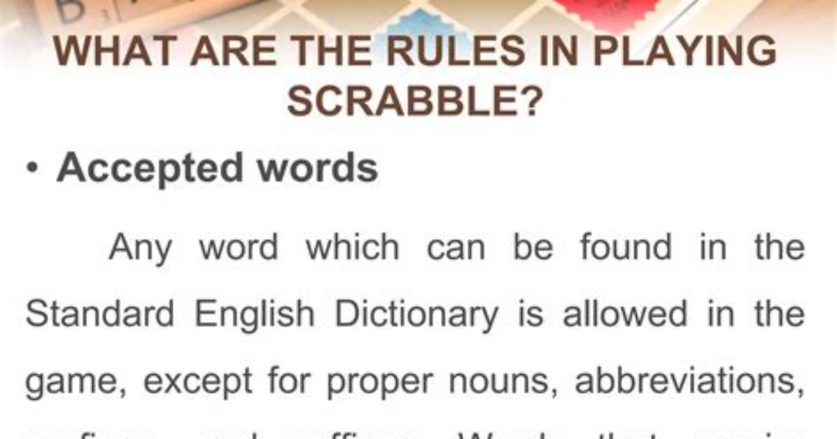 Is Always Allowed in Scrabble?