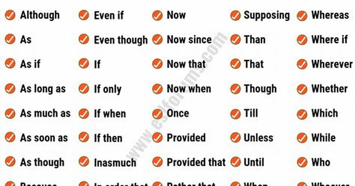 Is and a Subordinating Conjunctions?