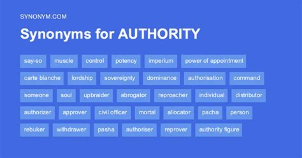 Is Authority a Synonym or Antonym