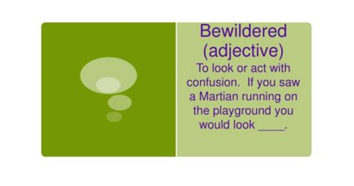 Is Bewildered a Adjective?