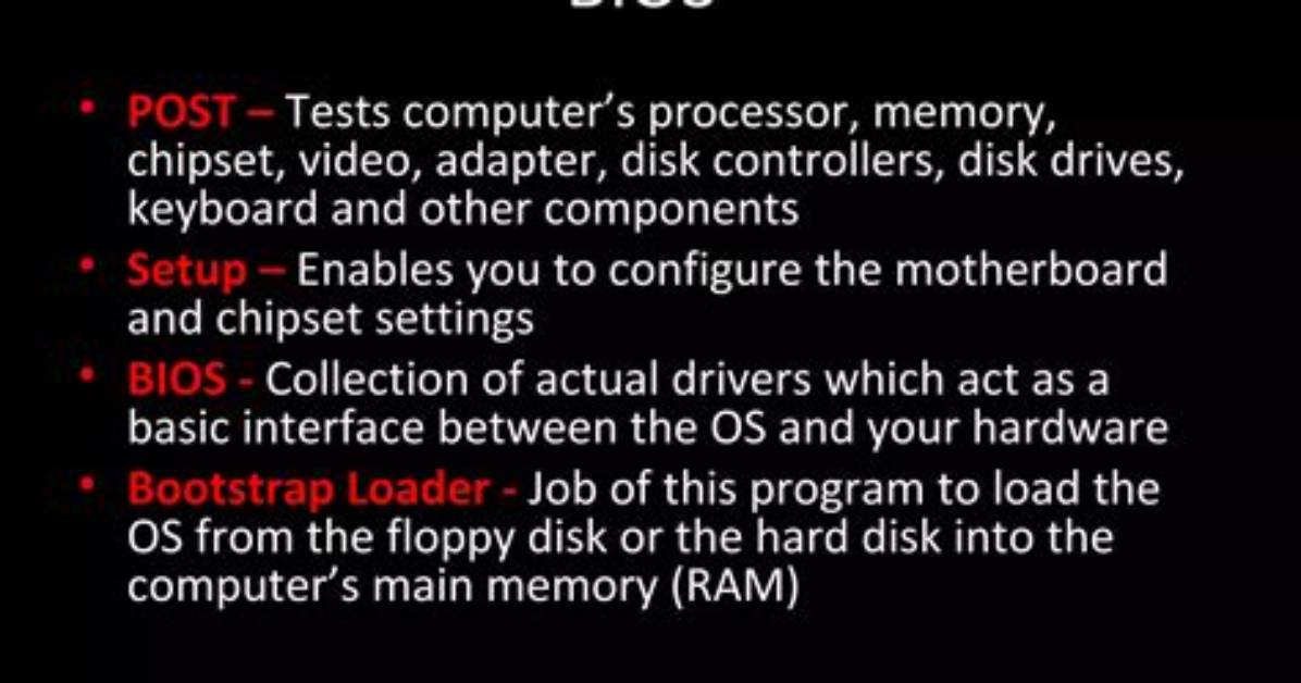 Is Bios a Bootstrap Program?