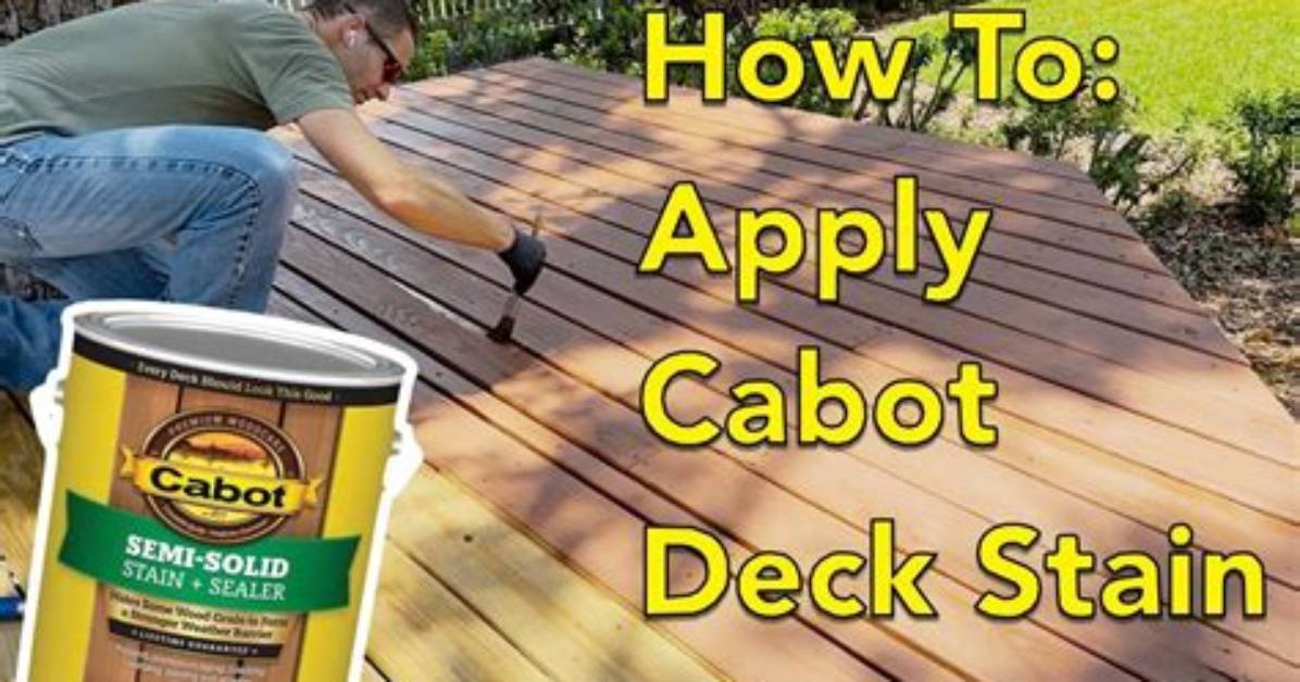 Is Cabot a Good Deck Stain