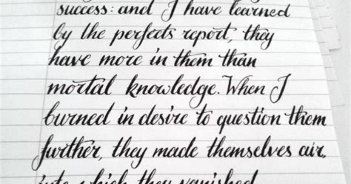 Is Calligraphy a Penmanship?