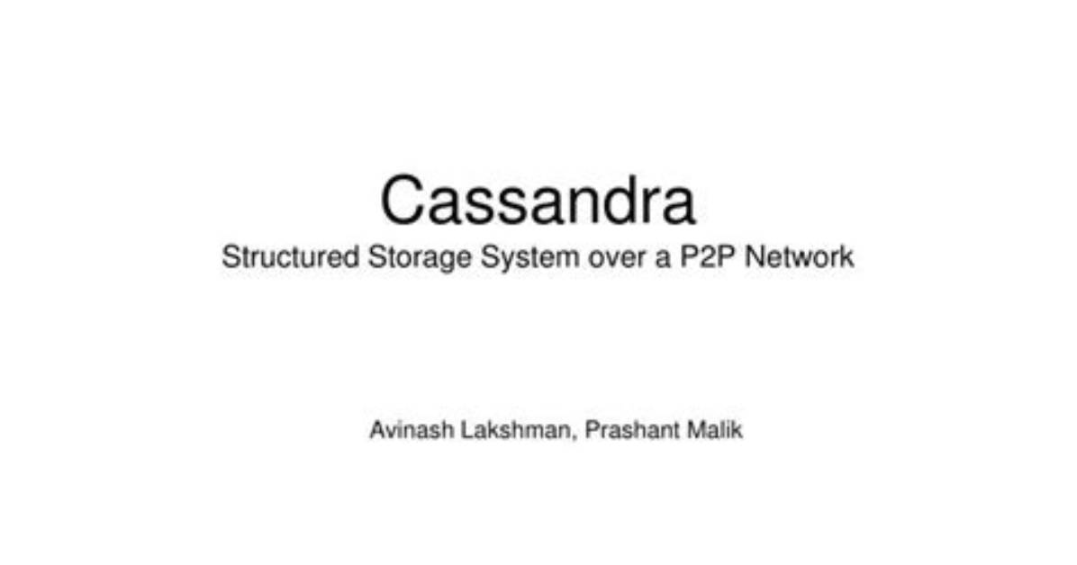 Is Cassandra Structured