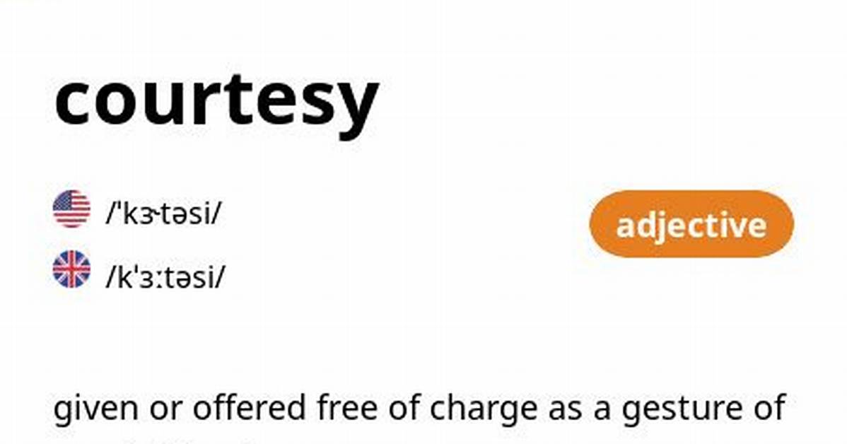 Is Courtesy an Adjective?